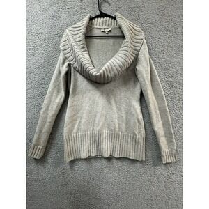 Barbara Bui Sweater Womens Small Beige Wool Cashmere Cowl Neck Long Sleeve Top